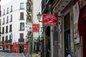 Elena Wang's restaurant and Xin Chan's convenience store are located just off Plaza de España. Malasaña, in central Madrid, is one of the dominant neighborhoods of Chinese immigrants in Spain. Photo by Joe Thomas